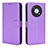 Leather Case Stands Flip Cover Holder BY1 for Huawei Enjoy 50 Pro Purple