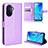 Leather Case Stands Flip Cover Holder BY1 for Huawei Enjoy 50 Purple