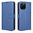 Leather Case Stands Flip Cover Holder BY1 for Huawei Enjoy 50z Blue