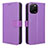 Leather Case Stands Flip Cover Holder BY1 for Huawei Enjoy 50z Purple