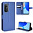 Leather Case Stands Flip Cover Holder BY1 for Huawei Honor 50 SE 5G Blue