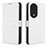 Leather Case Stands Flip Cover Holder BY1 for Huawei Honor 80 5G White