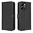 Leather Case Stands Flip Cover Holder BY1 for Huawei Honor 80 SE 5G Black