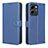 Leather Case Stands Flip Cover Holder BY1 for Huawei Honor 80 SE 5G Blue