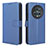 Leather Case Stands Flip Cover Holder BY1 for Huawei Honor Magic5 Pro 5G Blue