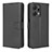 Leather Case Stands Flip Cover Holder BY1 for Huawei Honor X7a Black