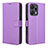 Leather Case Stands Flip Cover Holder BY1 for Huawei Honor X7a Purple