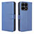 Leather Case Stands Flip Cover Holder BY1 for Huawei Honor X8a 4G Blue