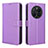 Leather Case Stands Flip Cover Holder BY1 for Huawei Mate 50 Pro Purple