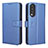 Leather Case Stands Flip Cover Holder BY1 for Huawei Nova 10z Blue