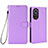 Leather Case Stands Flip Cover Holder BY1 for Huawei Nova 9 Pro Purple