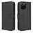 Leather Case Stands Flip Cover Holder BY1 for Huawei Nova Y61 Black