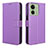 Leather Case Stands Flip Cover Holder BY1 for Motorola Moto Edge (2023) 5G Purple