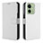 Leather Case Stands Flip Cover Holder BY1 for Motorola Moto Edge (2023) 5G White