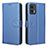 Leather Case Stands Flip Cover Holder BY1 for Motorola Moto Edge 30 Lite 5G Blue