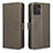 Leather Case Stands Flip Cover Holder BY1 for Motorola Moto G Power 5G (2023) Brown