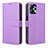 Leather Case Stands Flip Cover Holder BY1 for Motorola Moto G13 Purple