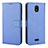 Leather Case Stands Flip Cover Holder BY1 for Nokia C100 Blue