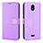 Leather Case Stands Flip Cover Holder BY1 for Nokia C100 Purple