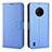 Leather Case Stands Flip Cover Holder BY1 for Nokia C200 Blue