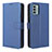 Leather Case Stands Flip Cover Holder BY1 for Nokia G22 Blue