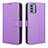 Leather Case Stands Flip Cover Holder BY1 for Nokia G22 Purple