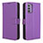 Leather Case Stands Flip Cover Holder BY1 for Nokia G42 5G Purple