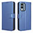 Leather Case Stands Flip Cover Holder BY1 for Nokia X30 5G Blue