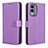 Leather Case Stands Flip Cover Holder BY1 for Nokia X30 5G Purple