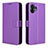 Leather Case Stands Flip Cover Holder BY1 for Nothing Phone 2 Purple