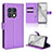 Leather Case Stands Flip Cover Holder BY1 for OnePlus 10 Pro 5G Purple