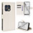 Leather Case Stands Flip Cover Holder BY1 for OnePlus 10 Pro 5G White