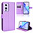 Leather Case Stands Flip Cover Holder BY1 for OnePlus 9 5G Purple