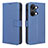 Leather Case Stands Flip Cover Holder BY1 for OnePlus Ace 2V 5G Blue