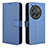 Leather Case Stands Flip Cover Holder BY1 for OnePlus Ace 3 5G Blue