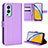 Leather Case Stands Flip Cover Holder BY1 for OnePlus Nord 2 5G Purple