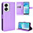 Leather Case Stands Flip Cover Holder BY1 for OnePlus Nord 2T 5G Purple