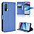 Leather Case Stands Flip Cover Holder BY1 for OnePlus Nord CE 5G Blue