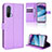 Leather Case Stands Flip Cover Holder BY1 for OnePlus Nord CE 5G Purple