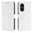 Leather Case Stands Flip Cover Holder BY1 for Oppo A18 White