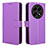 Leather Case Stands Flip Cover Holder BY1 for Oppo A2 Pro 5G Purple