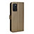 Leather Case Stands Flip Cover Holder BY1 for Oppo A54s Brown
