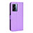 Leather Case Stands Flip Cover Holder BY1 for Oppo A57 5G Purple