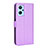 Leather Case Stands Flip Cover Holder BY1 for Oppo A96 4G Purple