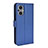 Leather Case Stands Flip Cover Holder BY1 for Oppo A96 5G Blue