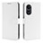 Leather Case Stands Flip Cover Holder BY1 for Oppo F23 5G White