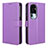 Leather Case Stands Flip Cover Holder BY1 for Oppo Reno10 Pro+ Plus 5G Purple