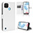 Leather Case Stands Flip Cover Holder BY1 for Realme C25Y India White