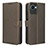 Leather Case Stands Flip Cover Holder BY1 for Realme C30