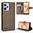 Leather Case Stands Flip Cover Holder BY1 for Realme C31